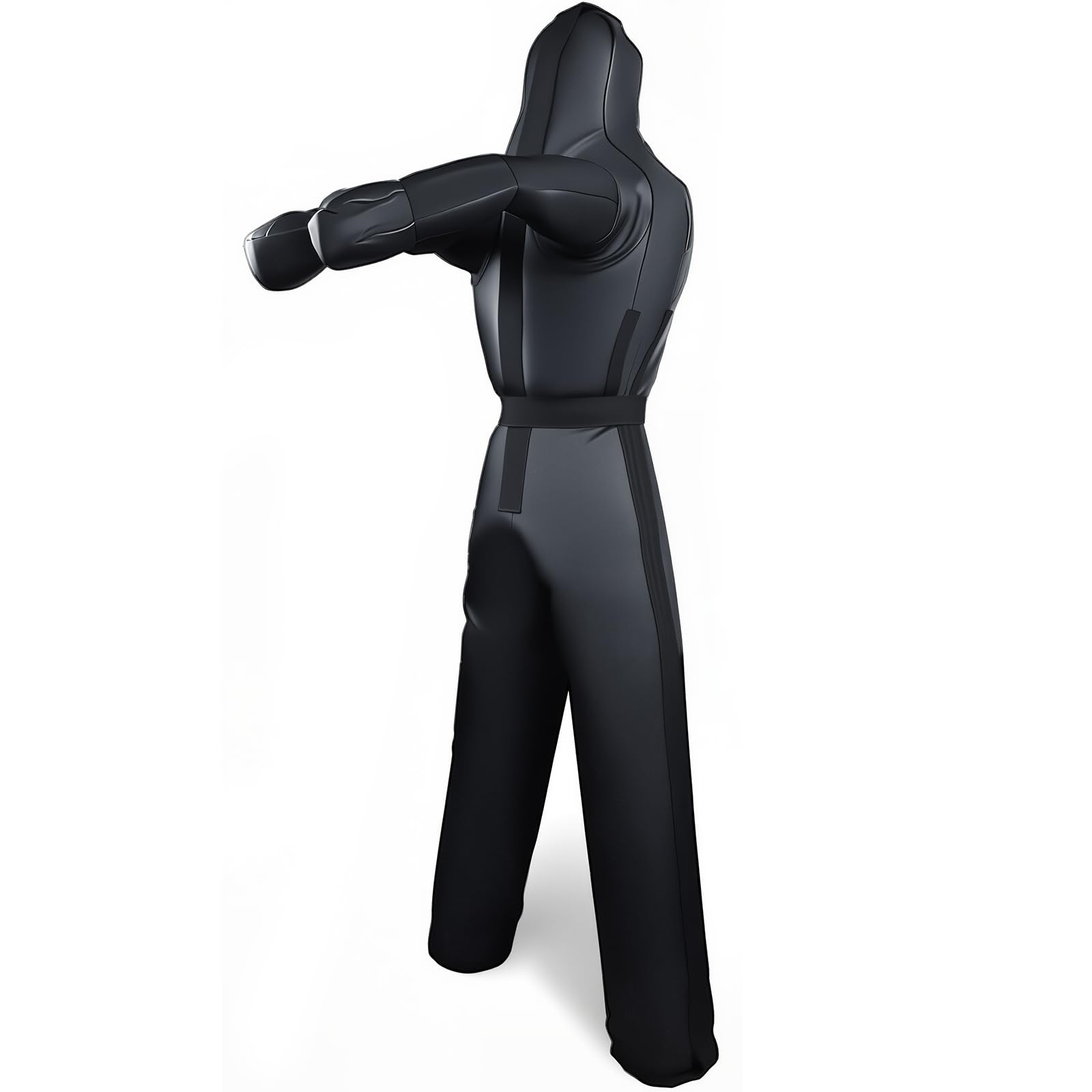 Photo 1 of 6FT Wrestling Dummy Grappling Dummy, Unfilled Hollow Design, Anti Burst Black Space Leather, MMA BJJ Training Equipment for Adults, Heavy Duty Martial Arts Practice Partner