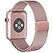 AdMaster Apple Watch Band 38mm 42mm Stainless Steel Metal Replacement Wristband Milanese Sport Strap and Apple Watch Screen Protector for Apple Watch Series 3, Series 2, Series 1
