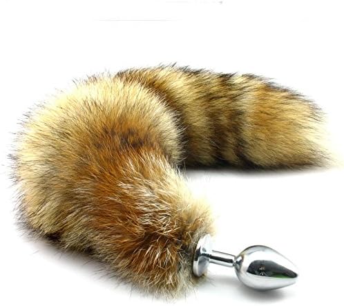 STAiviv Super Large and Long fox tail butt plug stainless steel metal big anal plug tail buttplug sex products erotic toys for woman