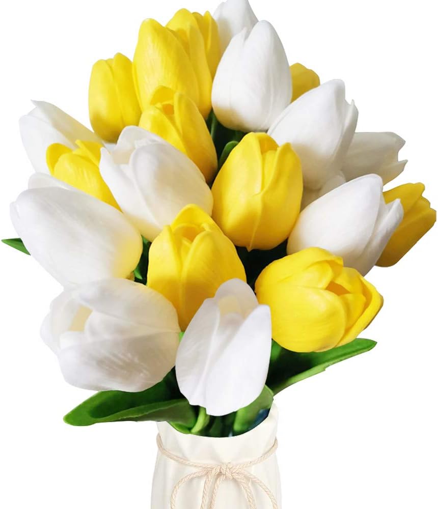 Tulips Lake 20 Heads Artificial Tulips Flowers Real Touch