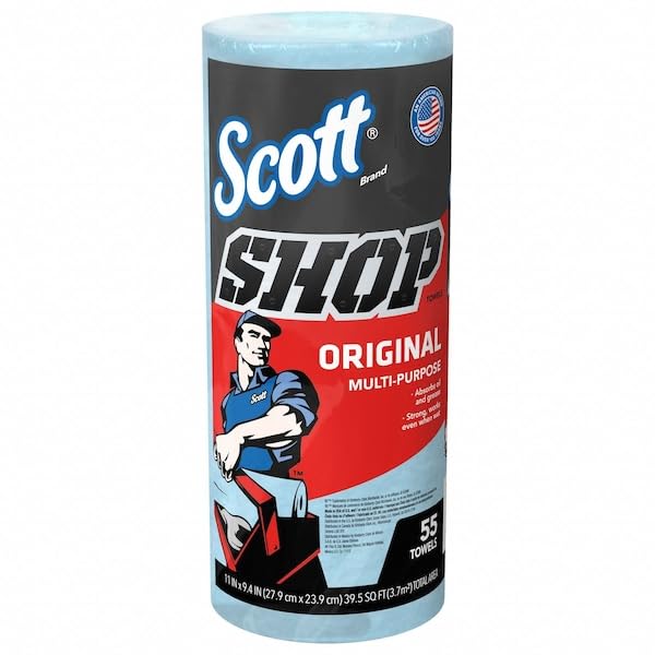 SCOTT SHOP ORIGINAL TOWEL ROLL (75147), 55 COUNT (PACK OF 1)