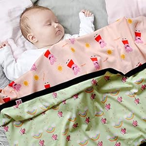 MOM CARE Cotton Dohar,Thin Summer Blanket for New Born Baby, Infants, Toddlers Reversible for 0-4 yrs Pack of 1 Pink and…