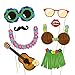 BESTOYARD Photo Booth Props Hawaii Luau Summer Beach Pool Party Supplies Wedding Birthday Baby Shower Party Photo Booth Props Kit 36pcs