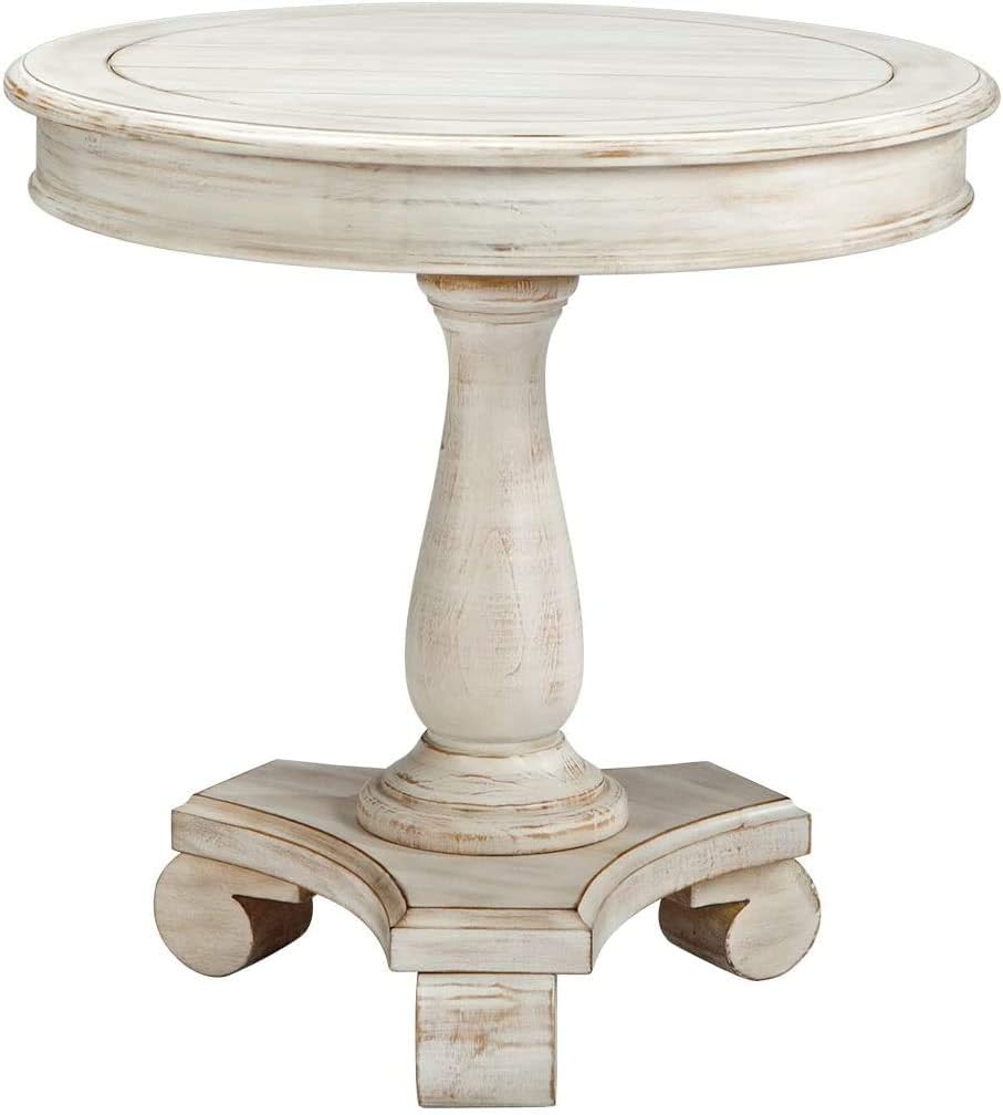 Signature Design by Ashley Mirimyn End Cottage Style Accent Table-Chipped White: Kitchen & Dining