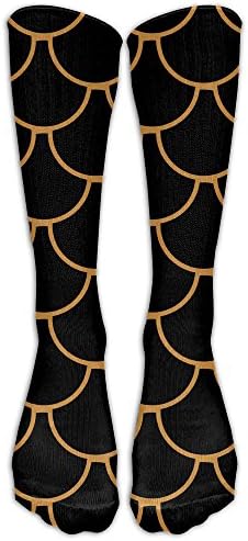Fmermaid Scale Cute Cartoon Dount Knee Socks Women Softball Novelty Cosplay Knee Long Tube Compression Socks