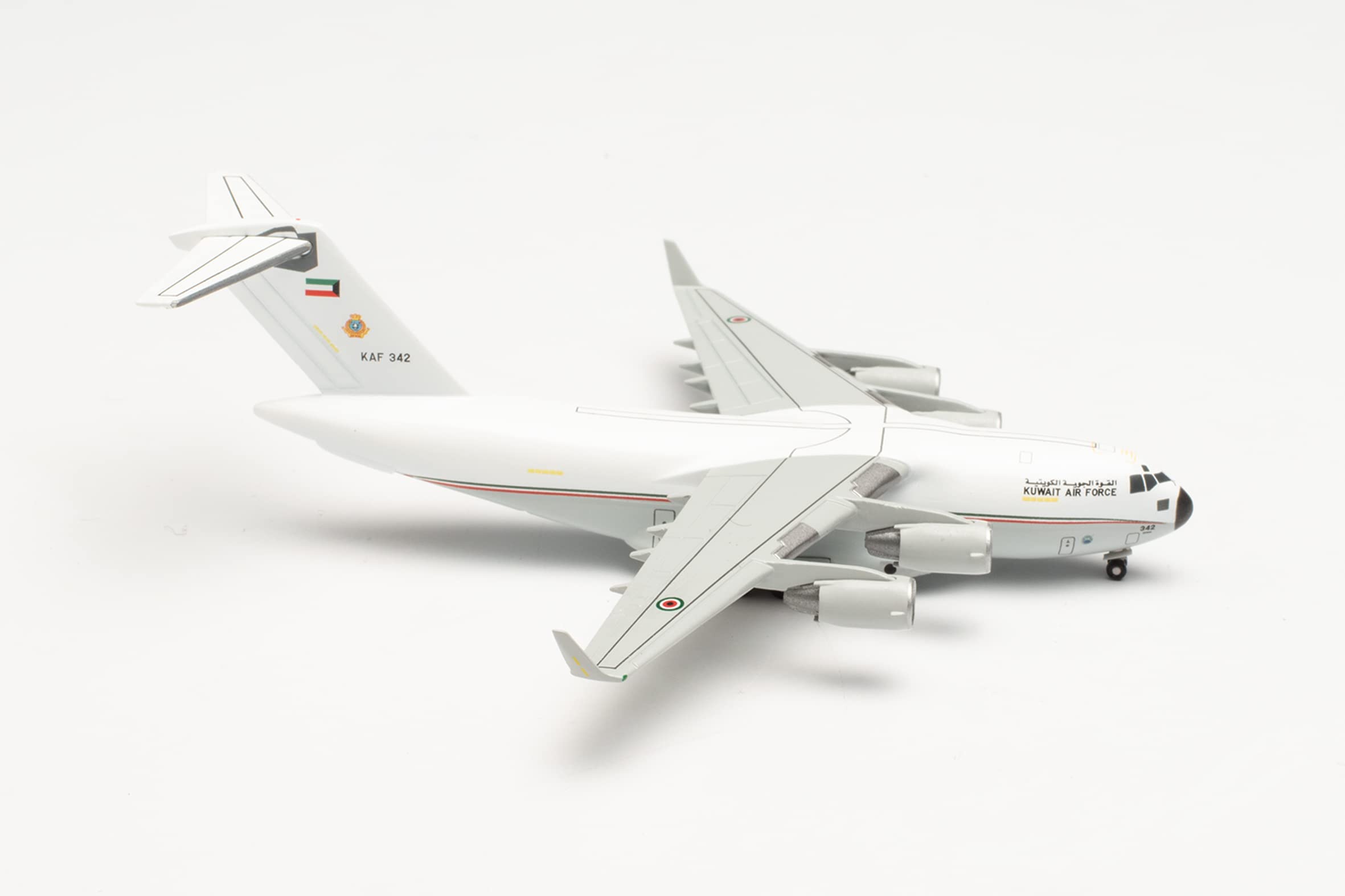 herpa 535915 Kuwait Air Force- Boeing C-17A Globemaster III-41st Transport Squadron, Model Plane, Model Making, Miniature Models, Collectible, Multicoloured