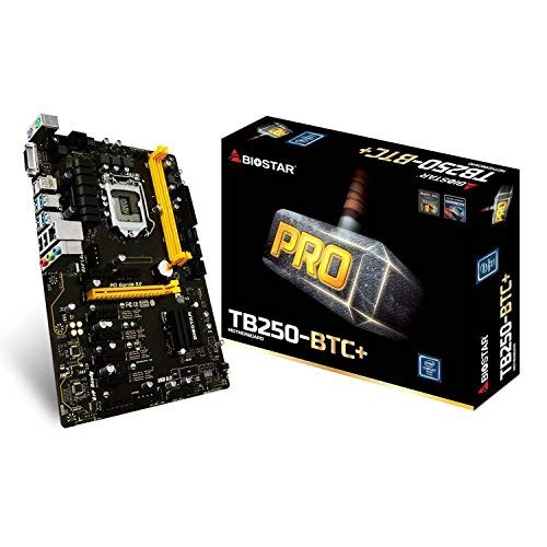 BIOSTAR TB250-BTC+ 8 GPU SUPPORT LGA 1151 Core i7/i5/i3 LGA1151 Intel B250 DDR4