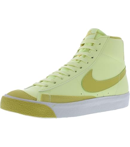 Nike Blazer Low '77 Big Kids' Shoes (DA4074-122, White/Aquamarine) Size 6.5