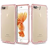 iPhone 7 Plus Case,bonsalay Protective With Bumper Swees Crystal Clear PC Back TPU Bumper Shockproof Drop Protection Cases Cover, Slim Thin Fit For Apple iPhone 7 Plus(2016)- Rose Gold