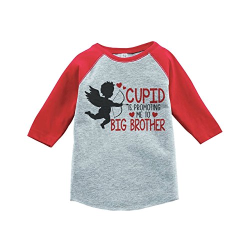 Custom Party Shop Boy's Big Brother To Be Valentine's 3T Red Raglan