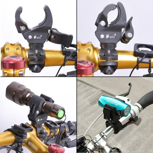 Shells The First And Latest Version Black Bicycle Flashlight Mounting Bracket Speaker Clamp Holder For Bike–Black