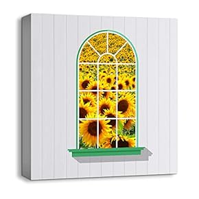 Canvas Wall Art Arch Theme Painting Artwork for Home Prints Framed - 12x12 inches