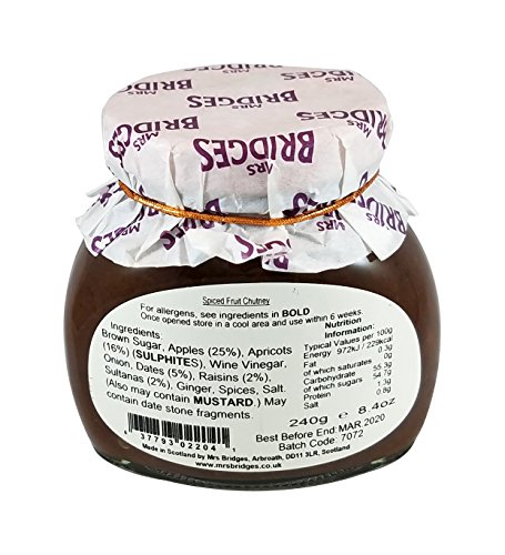 Mrs Bridges Christmas Chutney, Spiced Fruit, 8.5 Ounce
