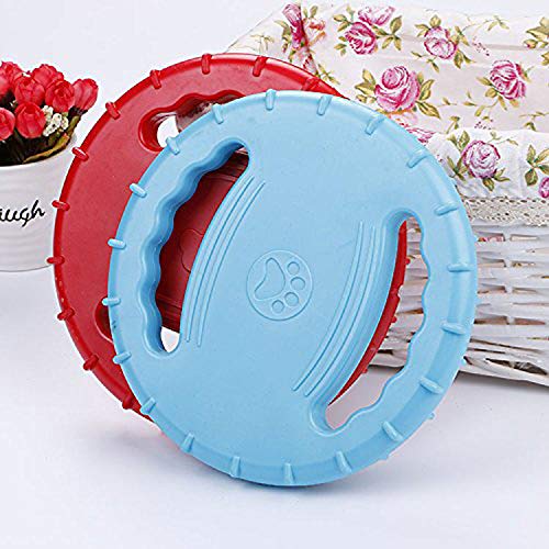 Legendog 2 Pcs Flying Disc, Squeaky Rubber Dog Toys Soft Flying Disc Dog Catcher Toy for Pet Training & Chewing - Thumbnail 6