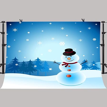 Amazon Phmojen かわいい雪だるまの背景 スマイルフェイス ビニール背景 写真撮影 年越し 家族パーティー 背景 写真ブース小道具 バックペーパー 背景布 通販