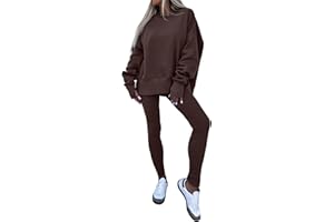 Casual Two Piece Sets for Women Oversized Sweatshirt Workout Yoga Leggings Fashion Sweatsuits Tracksuit Fall Outfits