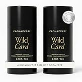 Each & Every All Natural Deodorant for Women & Men - Sensitive Skin, Vegan, Baking Soda & Aluminum-Free Deodorant - Clean Long Lasting Odor Control - Cardamom & Ginger Natural Fragrance (2.5oz, 2pk)