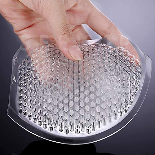 Silicone Bra Pad Inserts Breathable Honeycomb Padding Breast Enhancers Mild-Adhesive Bikini Push Up Inserts, Clear Semicircle