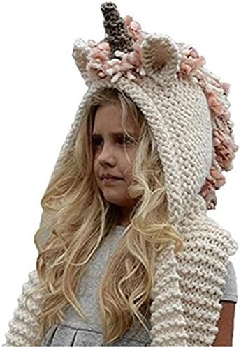 HBMaida Winter Baby Kids Hat Scarf, Unicorn Animal Windproof Hats Knitted coif Hood Scarf Beanies For Winter?