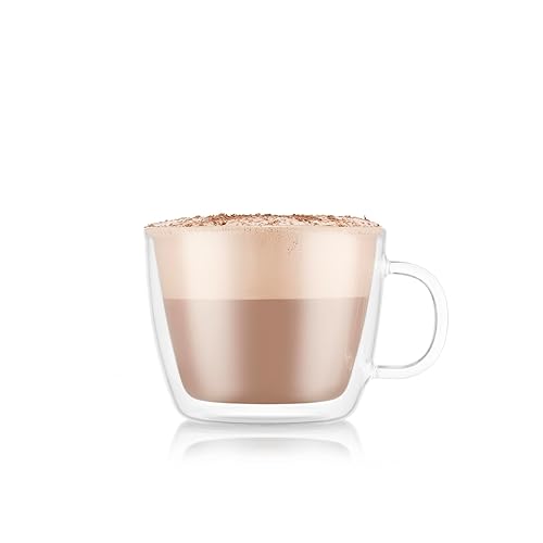 Bodum 15oz Double Wall Latte Mug, High-Heat Borosilicate Glass