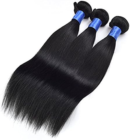 Luiva 3 Bundles Virgin Brazilian Natural Straight Human Hair Weave Extension 7A Unprocessed