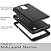 LG K20 Plus Case, LG K20 V Case, LG Grace LTE Case, LG Harmony Case AMENQ 3 in 1 Heavy Duty Absorb Impact Touch Silicone Rubber Smooth PC Protection Cover for LG K10 2017 / K20-Matte (Matte Black)