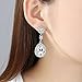 mecresh Flower Teardrop Clear Austrian Crystal Jewelry Sets for Women or Bridesmaids 2022 Fashion Jewelry(1 Set Earring,1PCS Bracelet)