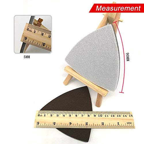 Triangle Sponge Sanding Disc Sandpaper Hook and Loop 300-2000 Grits Polishing Grinding Tools, 90 x 90 x 90MM, 20-Pack - Thumbnail 3
