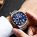 NIBOSI Men's Watches Luxury Sports Chronograph Waterproof Military Quartz Stainless Steel Wristwatches Blue Color