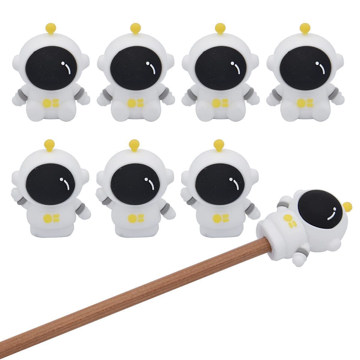 SIPLIV 8 Pack Small Handheld Kids Pencil Sharpeners Cute Astronaut Shaped Manual Pencils Sharpeners Stationery for Office Home School Supplies - Astronaut Collection