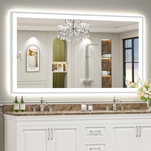AWANDEE Brushed Nickel LED Bathroom Mirror Lights