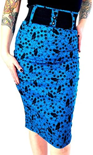 Switchblade Stiletto Womens WAIST BELT SKIRT (Boston Terrier, XL)