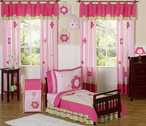 Sweet Jojo Designs Pink and Green Flower Fabric Memory/Memo Photo Bulletin Board - Thumbnail 2