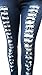 PN WOMENS PLUS SIZE DARK BLUE Denim JEANS Stretch Skinny Ripped Distressed Pants (20)
