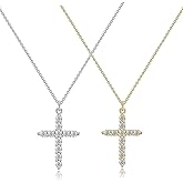 zocare Valentine's Day Gifts for Her,Cross Necklace for Women,Cross Crucifix Pendent Necklace Stainless Steel Cross Necklace Dainty Chain Necklace for Women on Anniversary Birthday Chrismas
