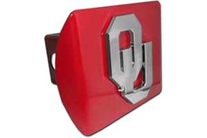 Elektroplate Oklahoma Sooners Crimson OU Emblem Metal NCAA Trailer Hitch Cover Fits 2 Inch Auto Car Truck Receiver