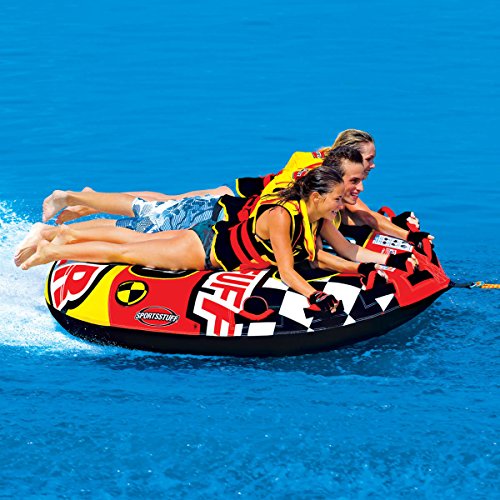 BESTChoiceForYou Frequent Flyer Towable Tube Boat Rider Triple Deck Part Tow Behind Swimming Pool Lounger Float Lake Raft Outside Float Summer Activity