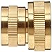Anderson Metals-57401-1208 Brass Garden Hose Fitting, Swivel, 3/4