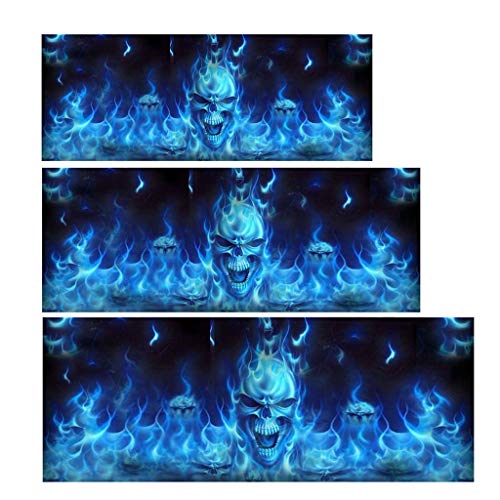 Forgun Flaming Skull,Rear Window Decal Sticker for Cars and Trucks
