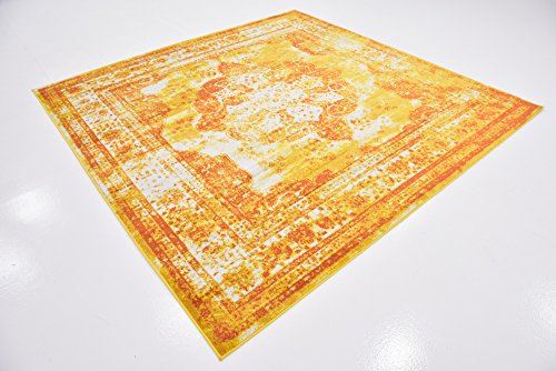 Unique Loom 3141498 Area Rug, 8" x 8", Orange