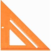 Swanson Tool Co T0118 8 inch Orange Composite Speedlite Speed Square Layout Tool, made of High Impact Polystyrene