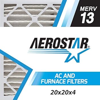Aerostar 20x20x4 MERV 13 Pleated Air Filter, Made in the USA 19 1/2