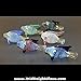 Pink Fumed Blue Glass Spoon