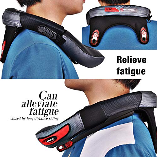 fineshelf Motocross Neck Brace,Motorcycle Riding Neck Protector for Adult Motorcycle Cycling Anti-Fatigue Neck Protection Off-Road Riding Body Special Anti-Fall Fatigue Neck - Thumbnail 4