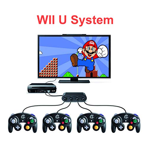 The perseids Gamecube Controller Adapter Compatible with Nintendo Switch Wii U, PC USB, and Switch, 4 Port