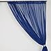 BalsaCircle 10 feet x 10 feet Navy Blue Sheer Voile Backdrop Drapes Curtains 2 Panels 5x10 ft - Wedding Ceremony Home Decorations
