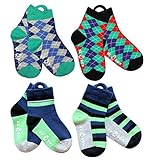 Ez Sox Toddler Boys Socks Non Skid Anti Slip Grip Seamless Toe Pull Up Loops