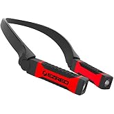 EZRED Bright NK10 ANYWEAR Neck Light for Hands-Free Lighting, Red and Black, Perfect Light for Mechanics, Camping, Hunting, DIY Projects, Reading