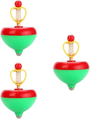 Amazon Winomo 平ミニこまセット こま おもちゃ 手回しこま 木製こま こま玩具 3個セット 幼稚園 子ども用 ランダムカラー コマ ベーゴマ おもちゃ