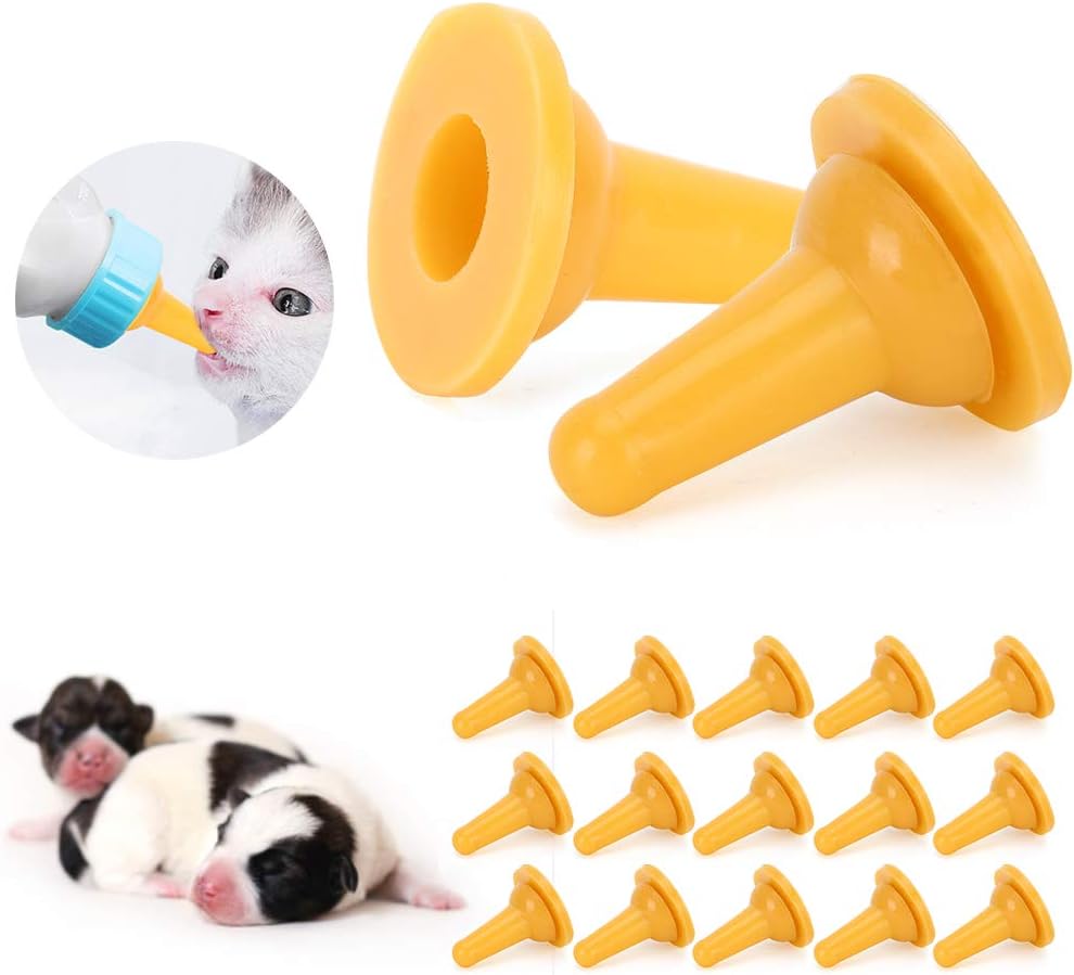 15PCS Puppy Nursing Bottle Nipple Silicone Safety Soft Cat Dog Feeding